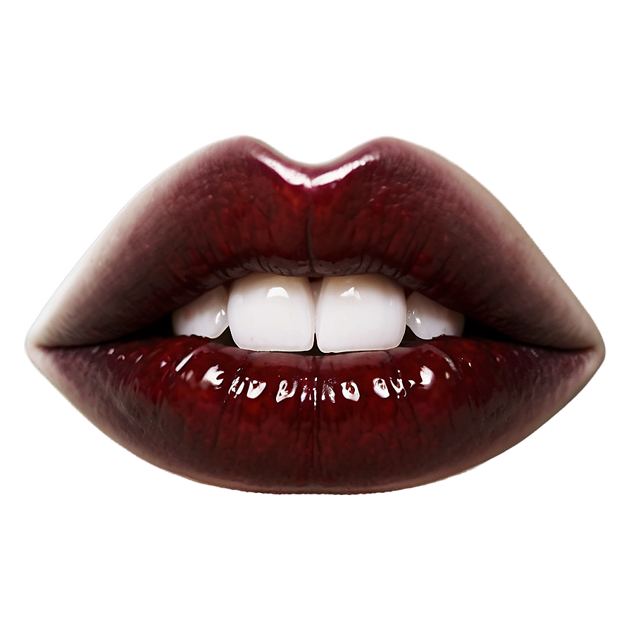 Dark Red Vampire Lips Png 27