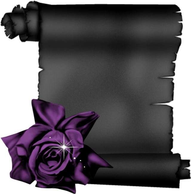 Dark Scrollwith Purple Rose