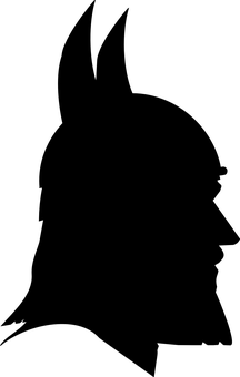Dark Silhouette Portrait PNG with transparent background