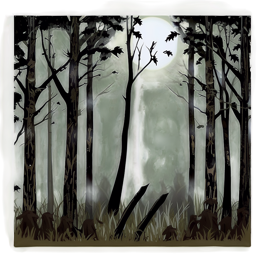 Dark Spooky Forest Clipart Png Btt61