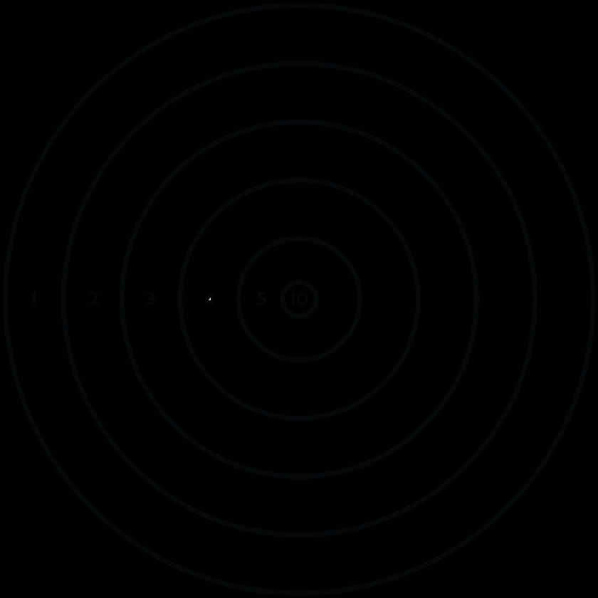 Dark Target Bullseye PNG with transparent background
