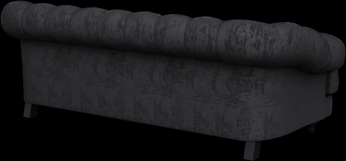 Dark Textured Couchon Black Background PNG with transparent background