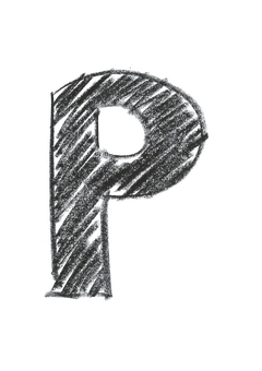 Dark Textured Letter P