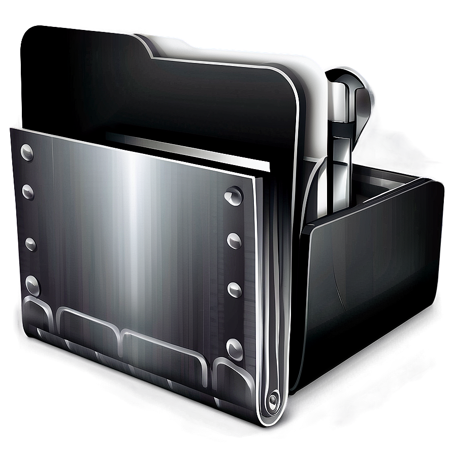 Dark Theme Folder Icon PNG 06212024 PNG image with a transparent background, free high-resolution download