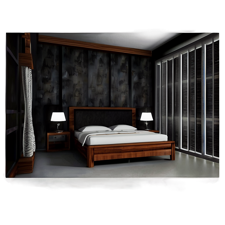 Dark Themed Room PNG 06122024 PNG with transparent background