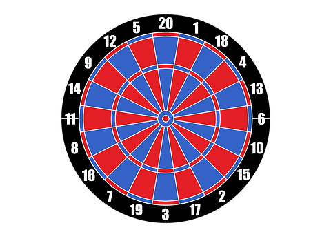 Dartboard Vector Illustration PNG with transparent background