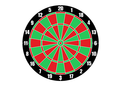Dartboard Vector Illustration PNG with transparent background