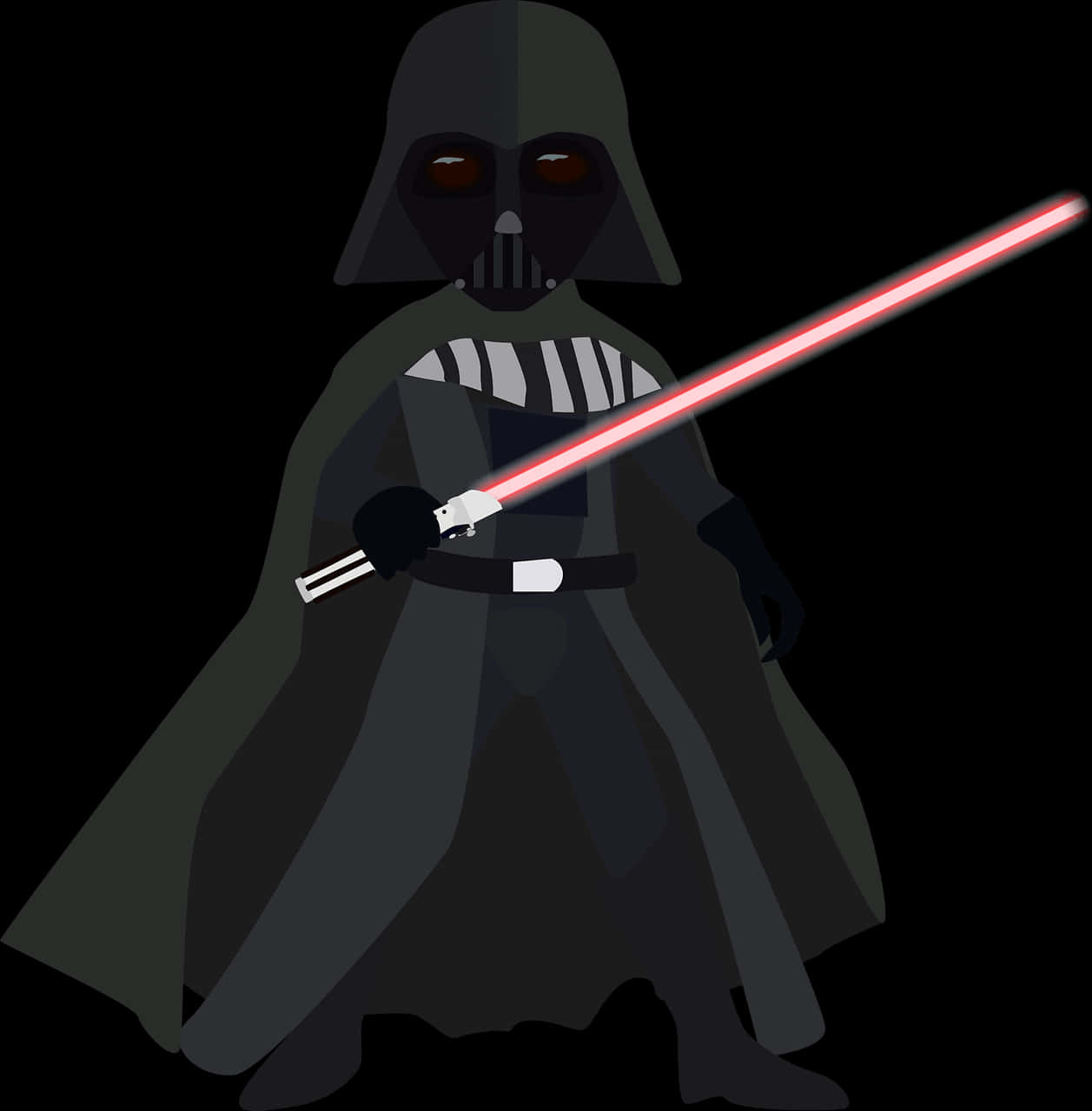 Darth Vader Red Lightsaber PNG with transparent background