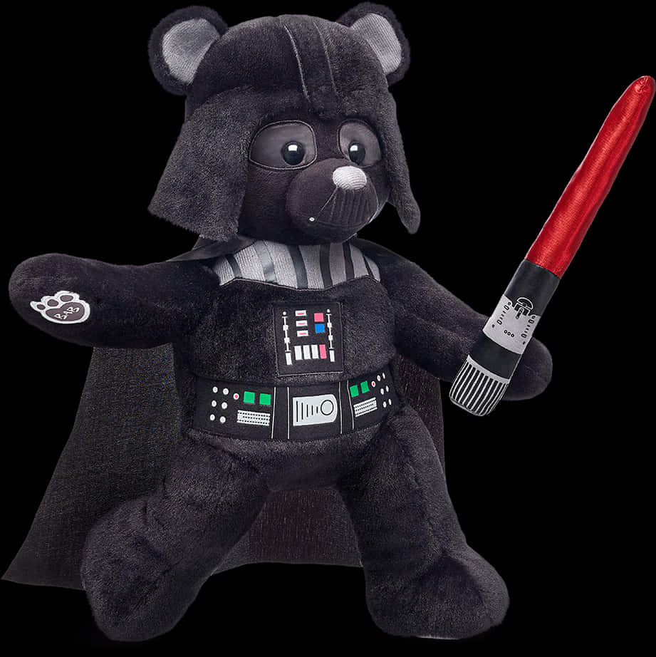 Darth Vader Themed Bear With Lightsaber