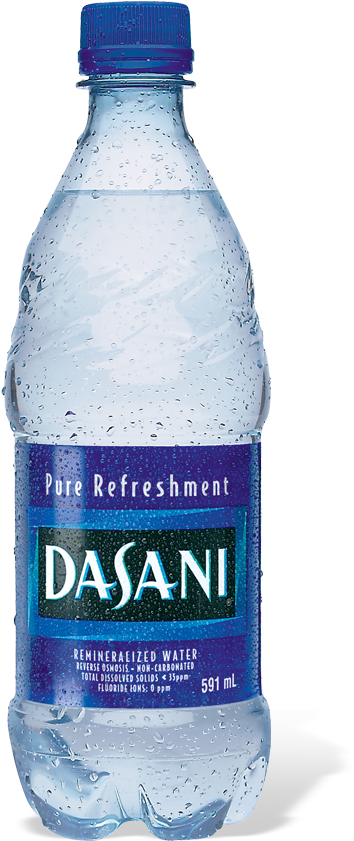 Dasani Water Bottle Condensation PNG with transparent background