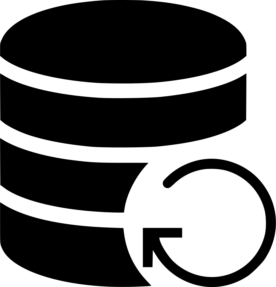 Refresh Database - Database Vector Black White, HD Png Download PNG with transparent background