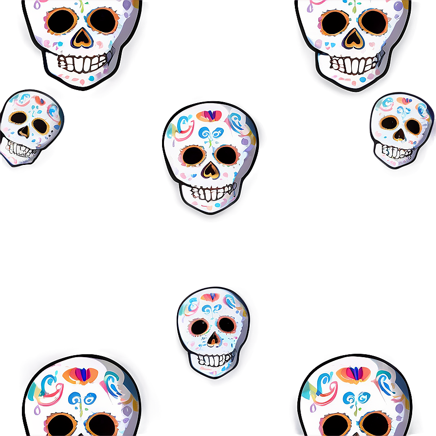 Day Of The Dead Skull Art Png Clh12