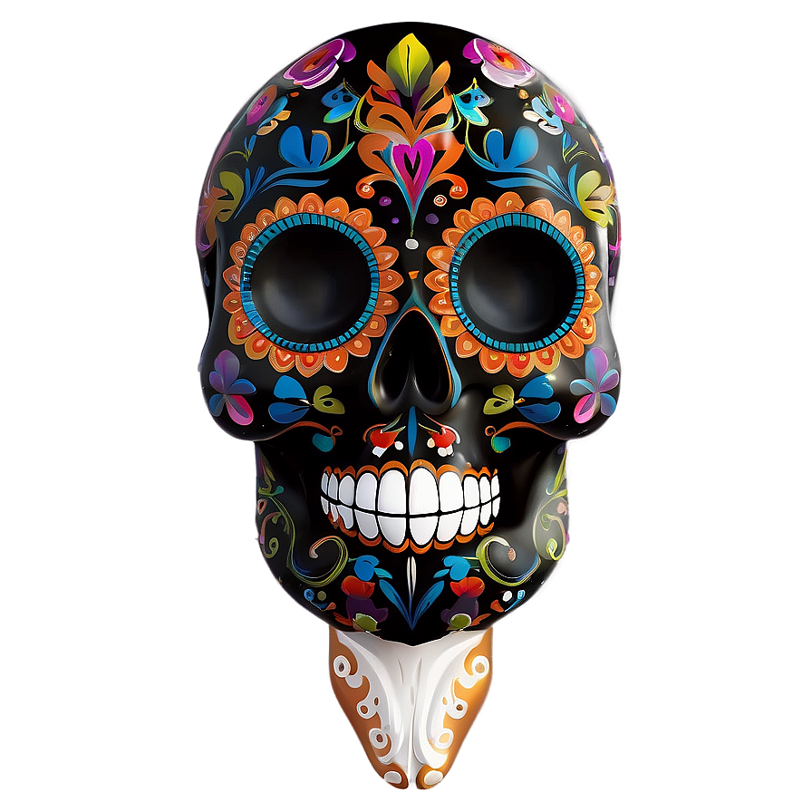 Day Of The Dead Skull Art Png Yum