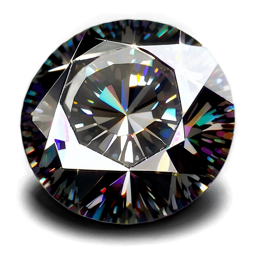 Dazzling Round Diamond Png 14