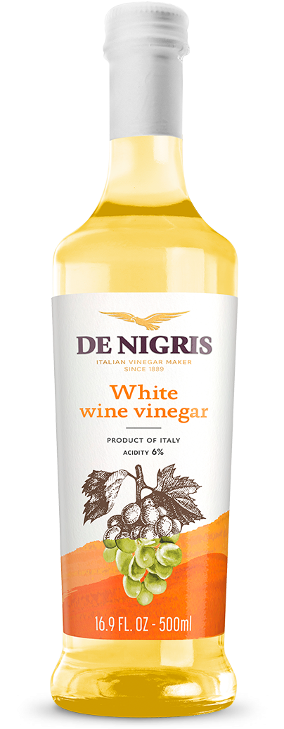 De Nigris White Wine Vinegar Bottle PNG image with a transparent background, free high-resolution download