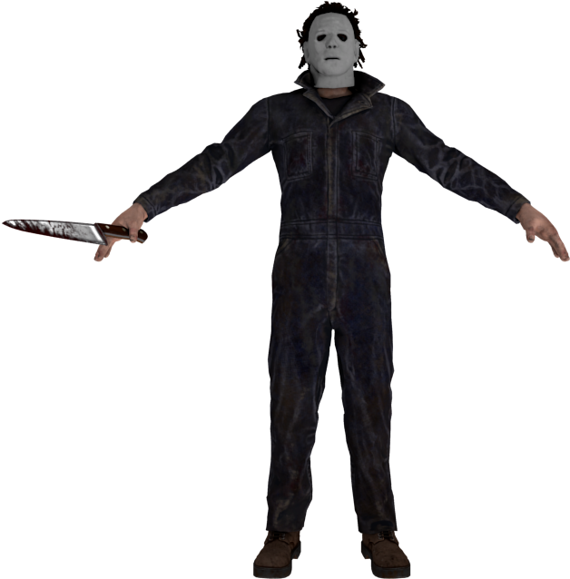 Dead By Daylight Michael Myers Character Model PNG with transparent background