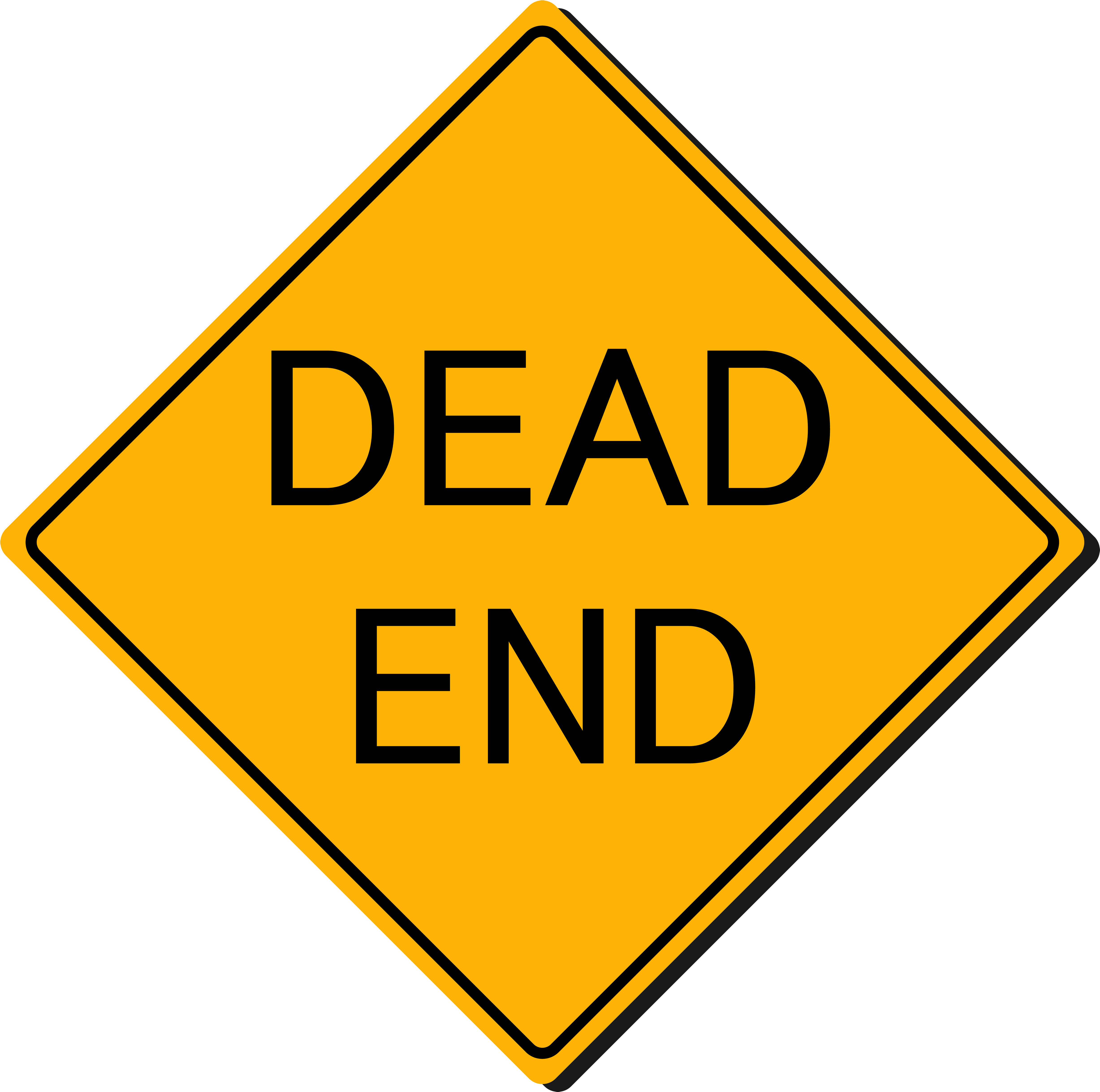 Dead End Sign Png Clipart - Dead End Sign Cartoon, Transparent Png PNG with transparent background
