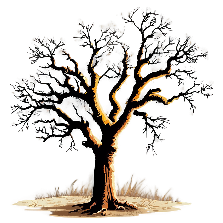 Dead Tree Silhouette Clipart Png 05252024