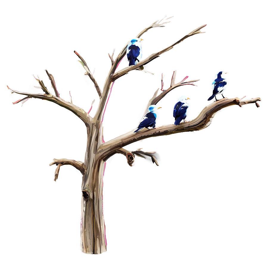 Dead Tree With Birds Png Vee39