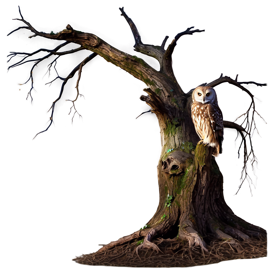 Dead Tree With Owl Png Nwq