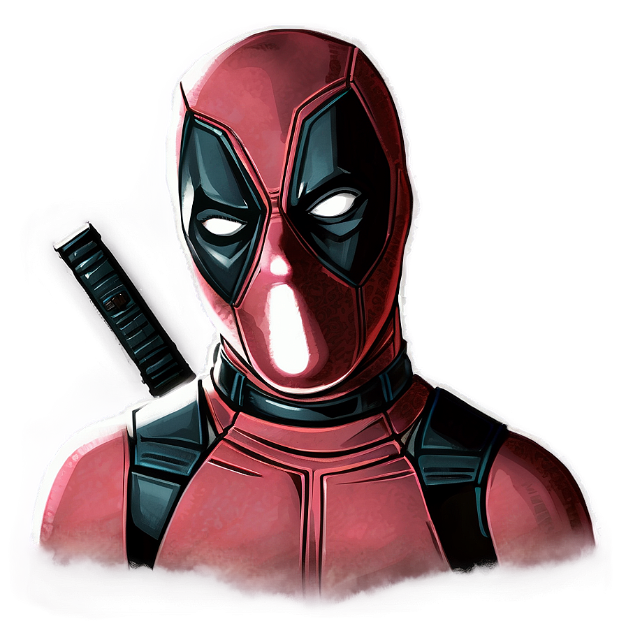 Deadpool Black and White Sketch PNG 05212024 PNG with transparent background