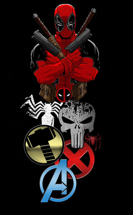Deadpool - Home Screen Wallpaper Of Deadpool, HD Png Download PNG with transparent background