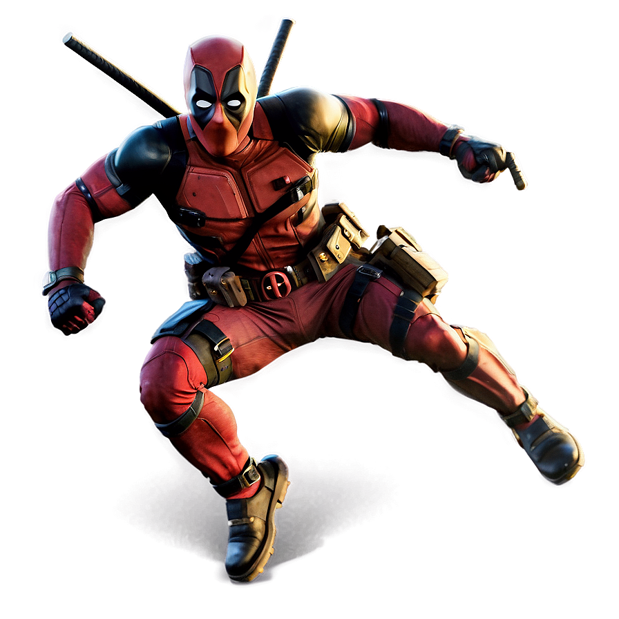 Deadpool Running Action Png Usm