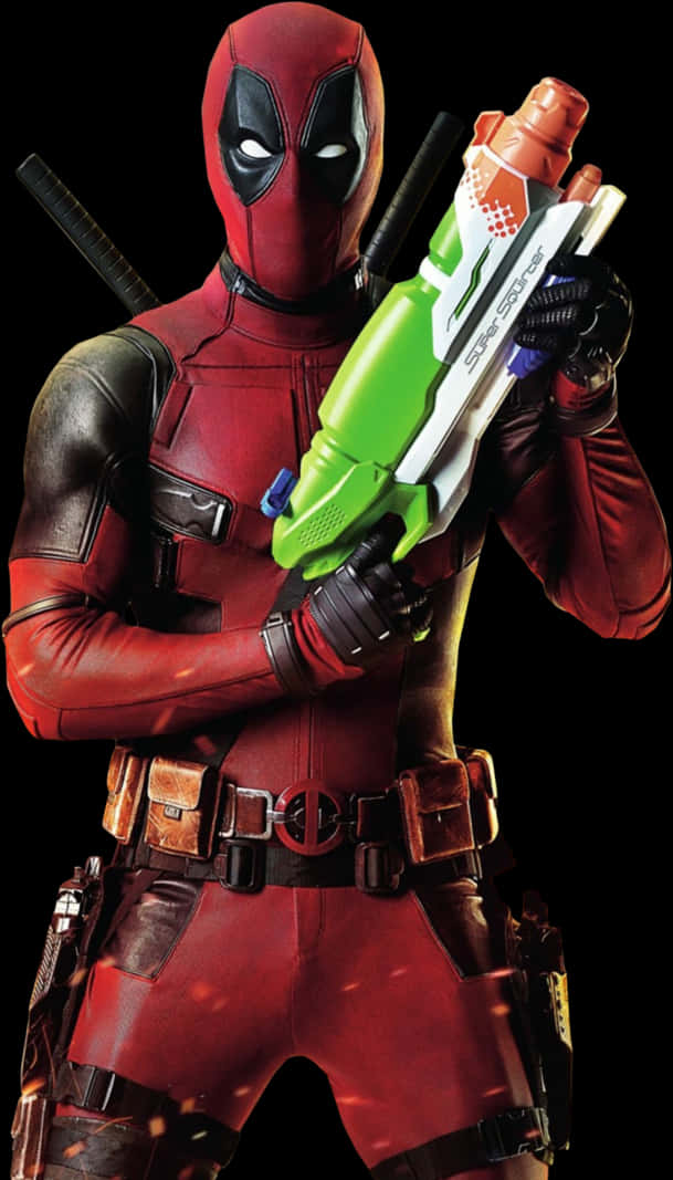 Deadpool With Toy Gun, HD Png Download PNG with transparent background