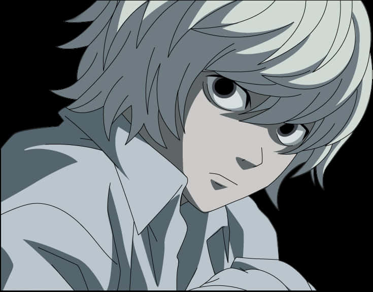 Death Note Anime Character Concerned Look