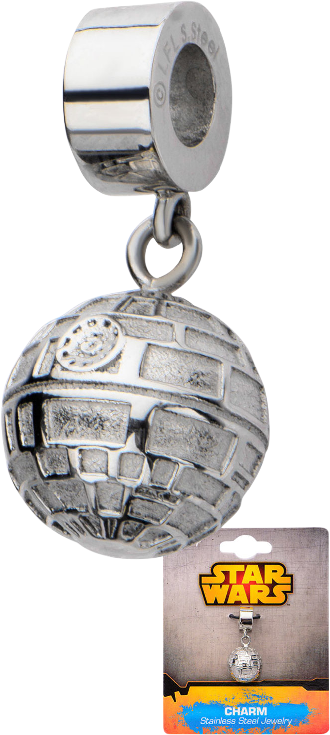Star Wars Death Star Dangle Charm - Star Wars Dangle Charm, HD Png Download PNG with transparent background