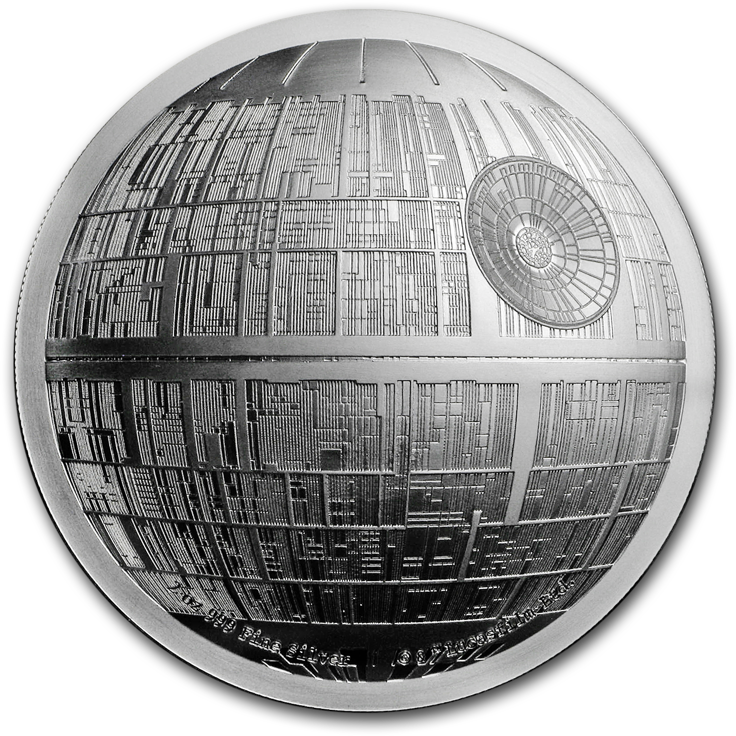 Niue Silver Star Wars - Death Star Silver Coin, HD Png Download PNG with transparent background