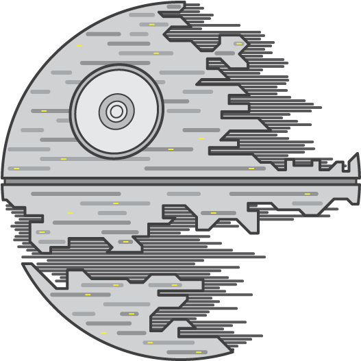 Death Star Icon Graphic