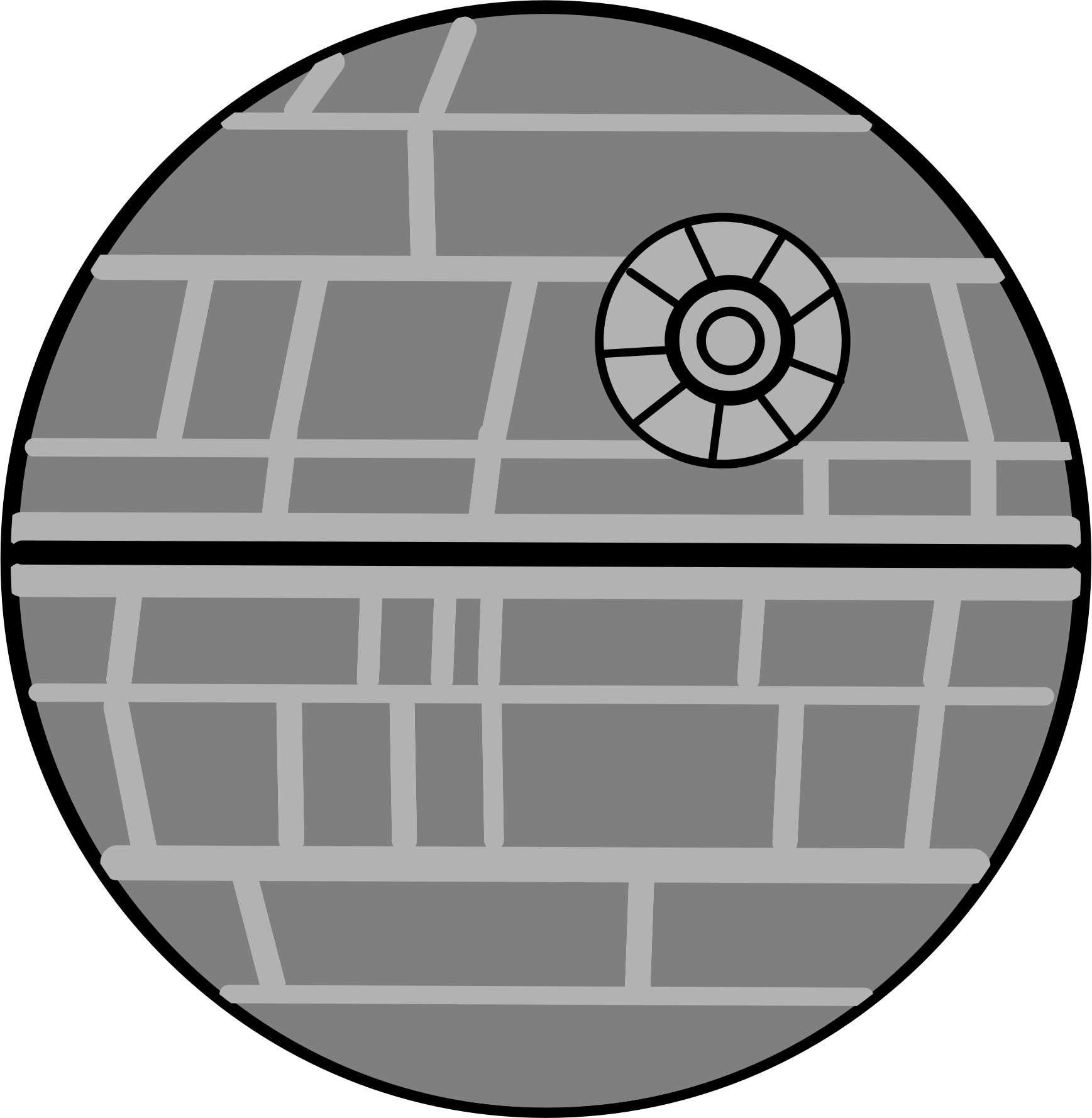 Death Star Icon Simple Design