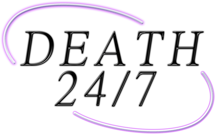 Death247 Neon Sign PNG image with a transparent background, free high-resolution download