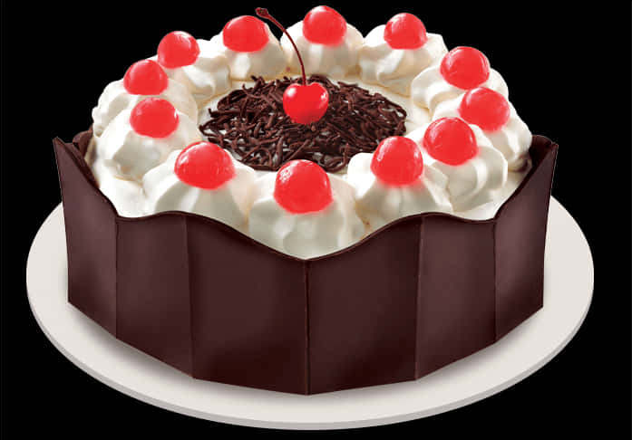 Decadent Black Forest Cake PNG image with a transparent background, free high-resolution download
