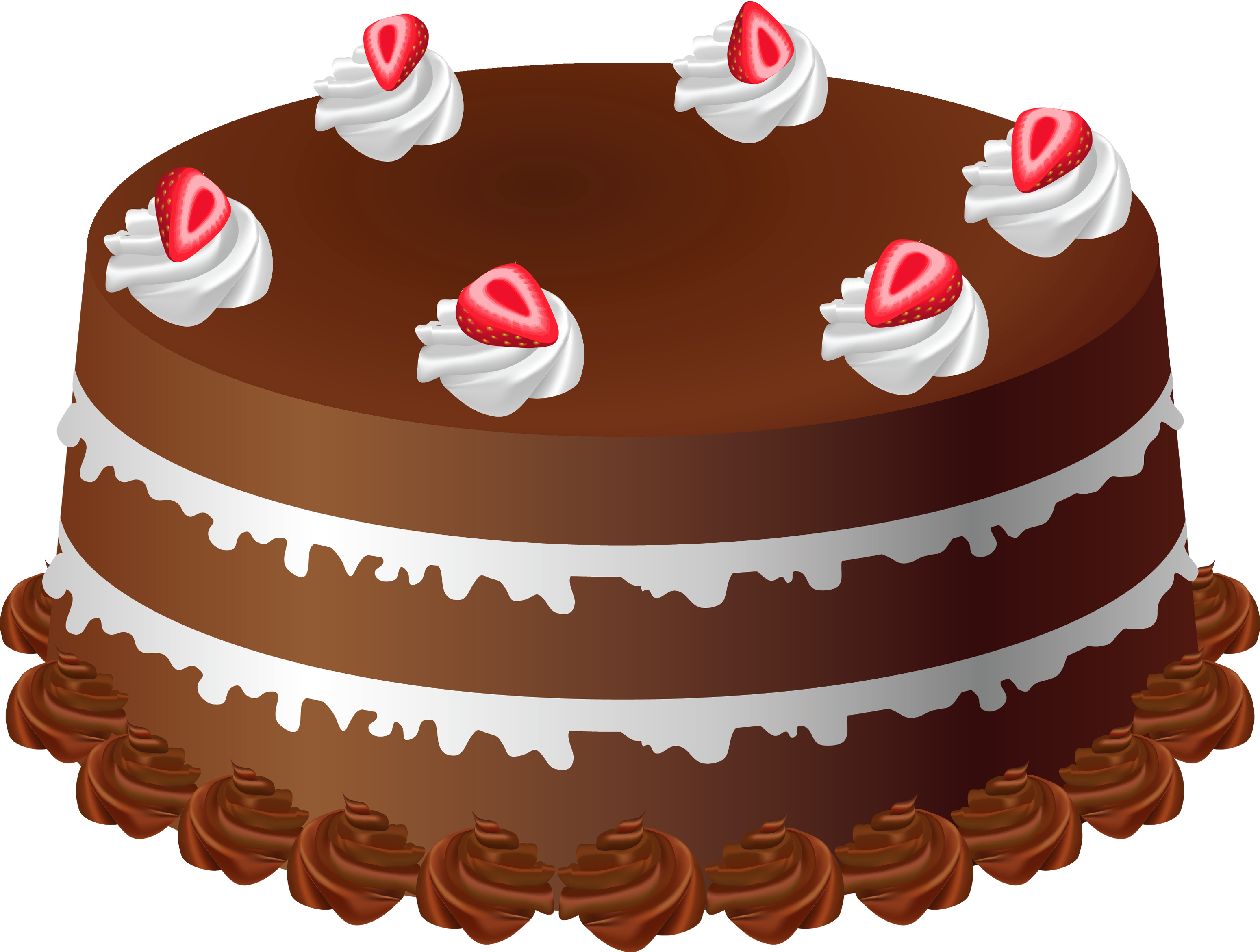 Birthday Cake Chocolate Cake Clip Art - Chocolate Cake Cartoon Png, Transparent Png PNG with transparent background
