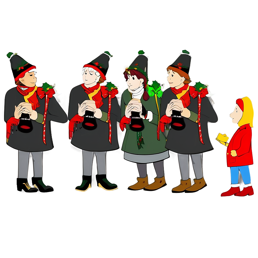 December Carolers Png 06202024