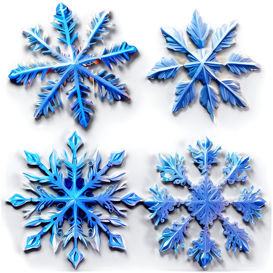 December Snowflakes PNG ofo PNG with transparent background
