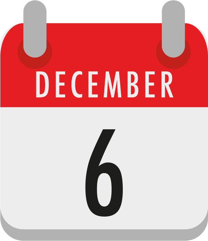 December6 Calendar Icon PNG with transparent background