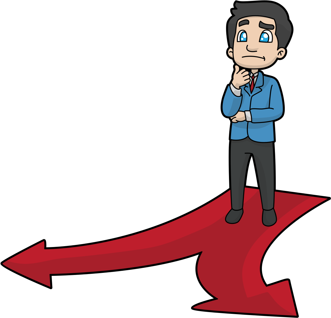 Decision Point Character Illustration PNG with transparent background