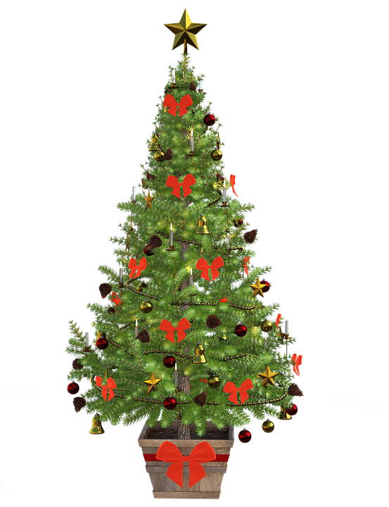 Decorated Christmas Treewith Gifts.png