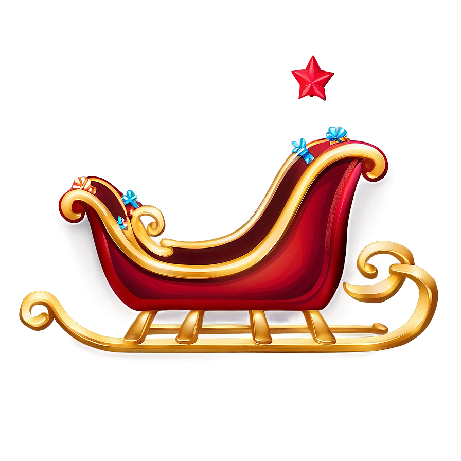 Decorated Holiday Sleigh Png Exd