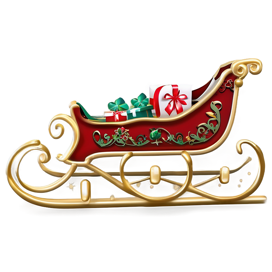 Decorated Holiday Sleigh Png Mkd