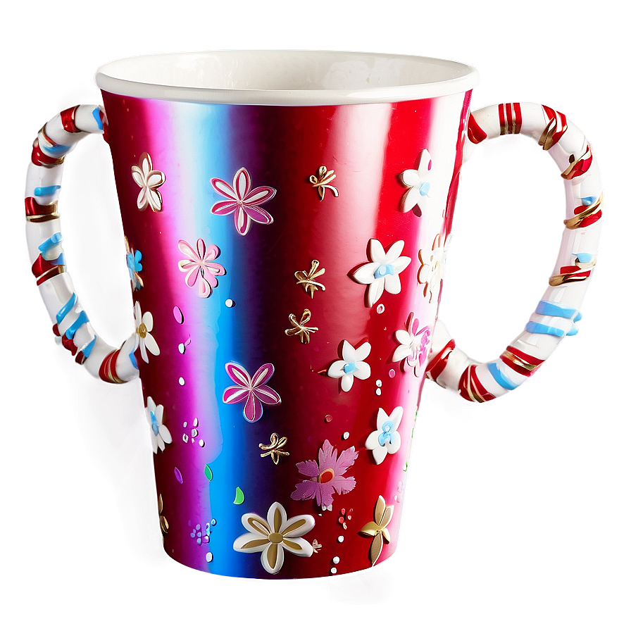 Decorated Red Cup Png 06122024