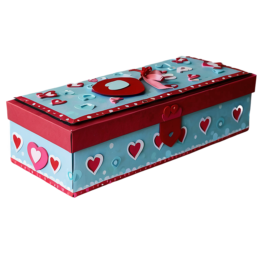 Decorated Shoe Box For Valentine’s Day Png Tie