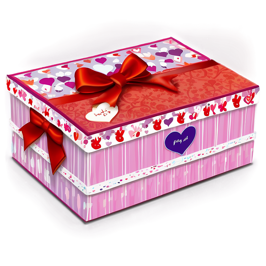 Decorated Shoe Box For Valentine’s Day Png Yrt99