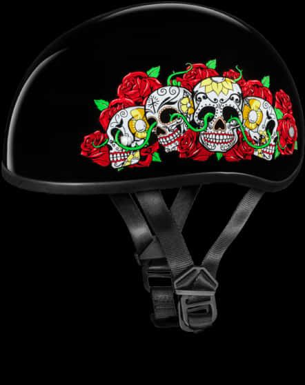 Decorated Skull Motorcycle Helmet