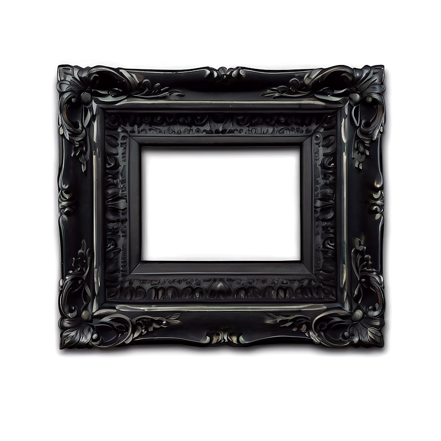 Decorative Black Frame PNG vio PNG image with a transparent background, free high-resolution download