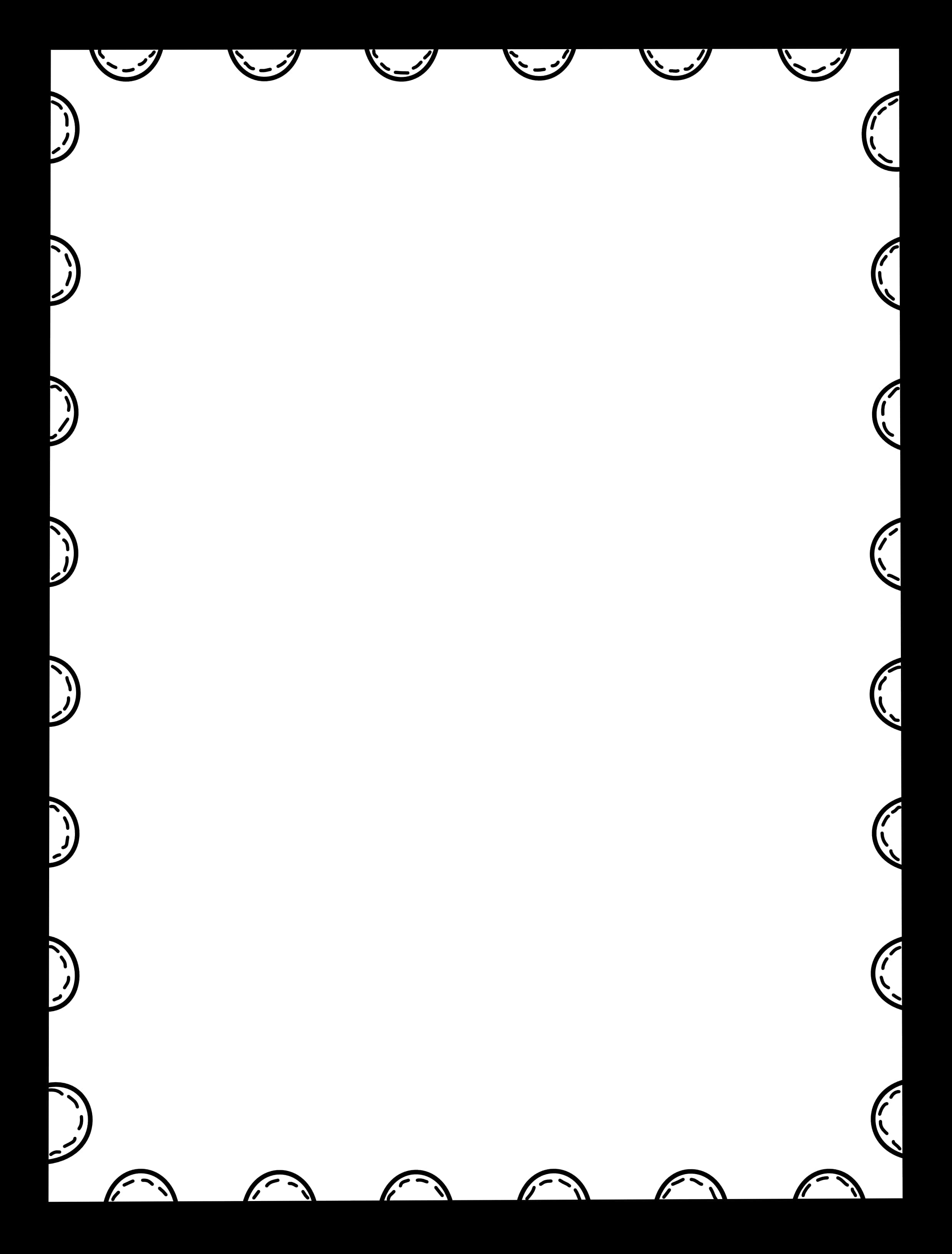 Decorative Blackand White Border Frame