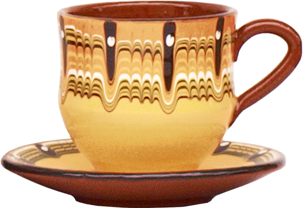 Pottery Tea Cup With Saucer - Cup, HD Png Download PNG with transparent background